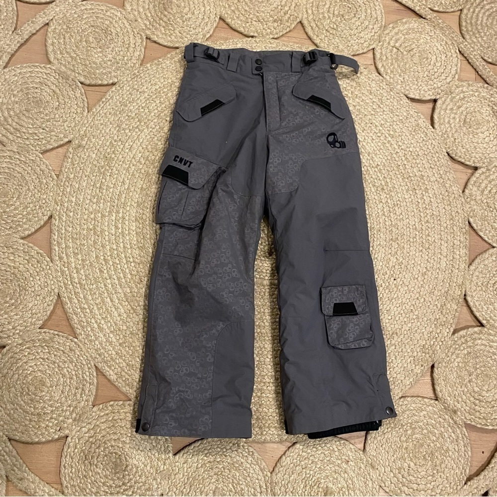 Columbia gray snow ski convert pants boys 8 insulated